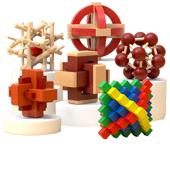 Drveni puzzle za otključavanje – Mortise i Tenon blokovi, edukativna igra za djecu 7–14 godina, kompletan set