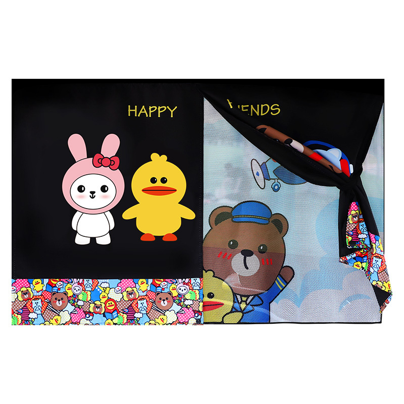 Perdea pentru geamul mașinii cu design desen animat – poliester, opac gros, tip suspensie, personalizabilă, compatibilitate generală