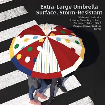 Umbrelă cu 16 spițe, mâner din lemn masiv, lungă, protecție UV UPF50+, formă dreaptă, deschidere manuală