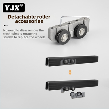 Kotač džepnih kliznih vrata — aluminijska legura, model kotača džepnih vrata, marka Yjx, debljina zida 2 mm, stil moderni minimalizam