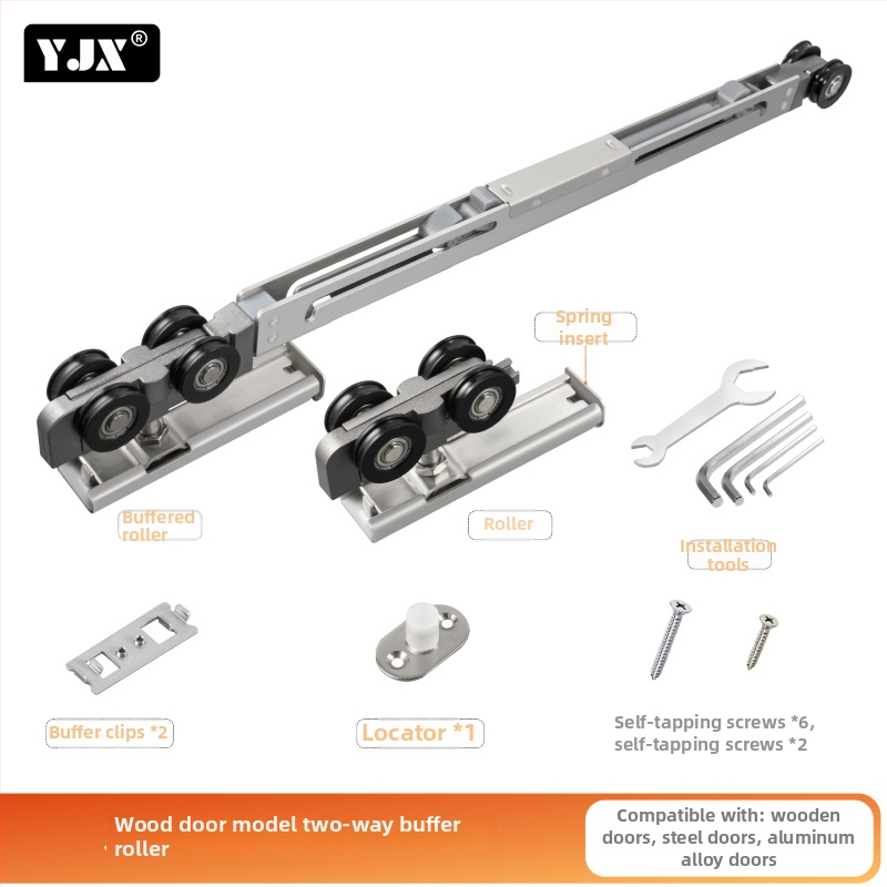 Kotač džepnih kliznih vrata — aluminijska legura, model kotača džepnih vrata, marka Yjx, debljina zida 2 mm, stil moderni minimalizam