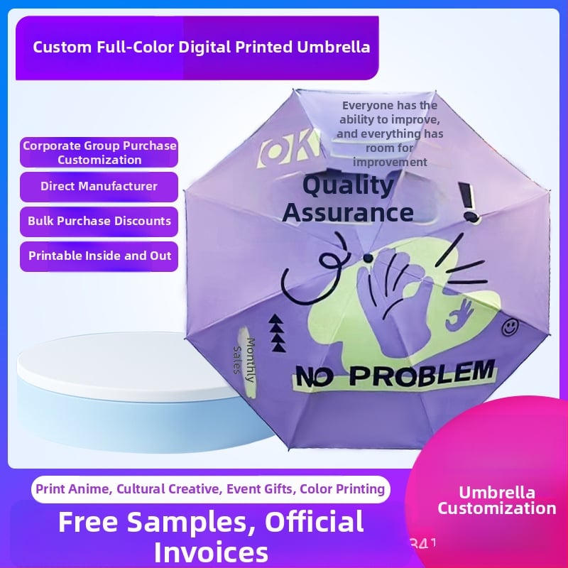 Διαφημιστική αναδιπλούμενη ομπρέλα με εκτύπωση λογότυπου και εξατομίκευση; 8 ακτινωτός σκελετός από σίδηρο, χειροκίνητο άνοιγμα-κλείσιμο, ύφασμα 190T με επικάλυψη βινυλίου, πλαστική λαβή