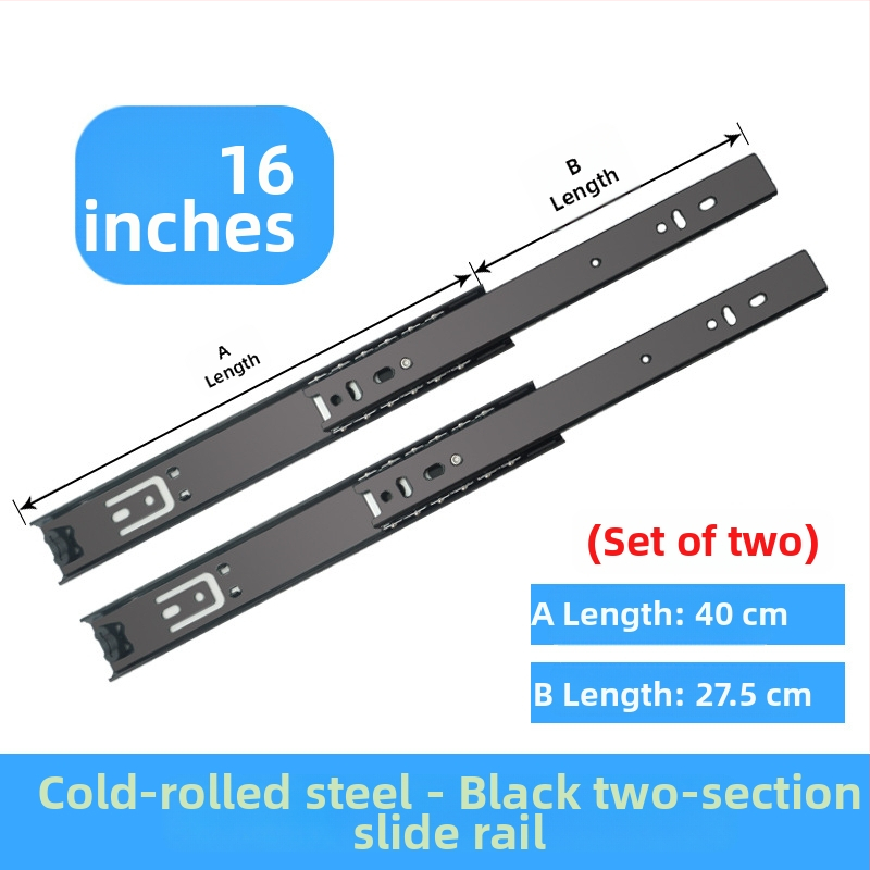 Dvojsekčná posuvná lišta pre klávesnice a zásuvky, oceľová s galvanizovanou povrchovou úpravou, model 3512