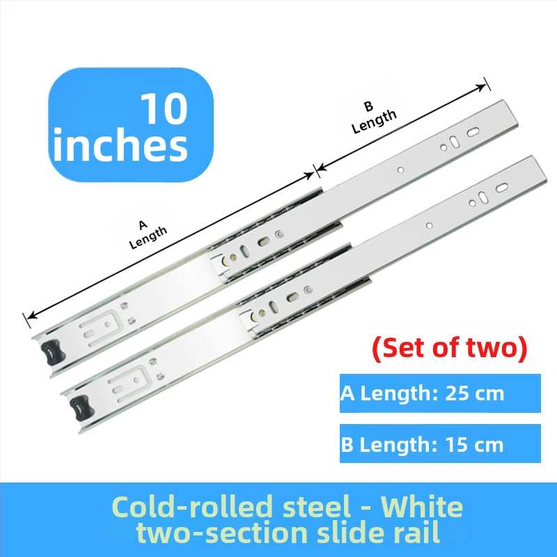 Dvojsekčná posuvná lišta pre klávesnice a zásuvky, oceľová s galvanizovanou povrchovou úpravou, model 3512