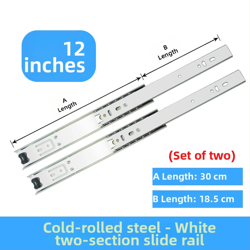 Dvojsekčná posuvná lišta pre klávesnice a zásuvky, oceľová s galvanizovanou povrchovou úpravou, model 3512