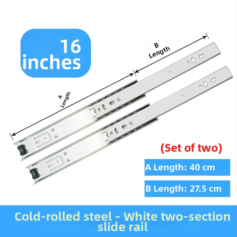 Dvojsekčná posuvná lišta pre klávesnice a zásuvky, oceľová s galvanizovanou povrchovou úpravou, model 3512