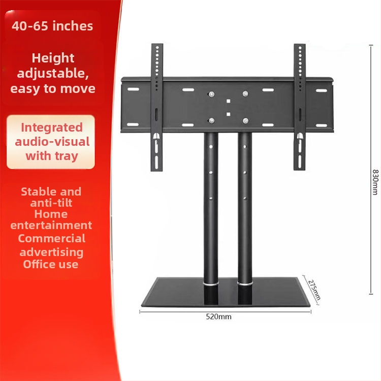 Držiak na televízor pre smart televízory, studená valcovaná oceľ, hmotnosť 10 kg, model 65