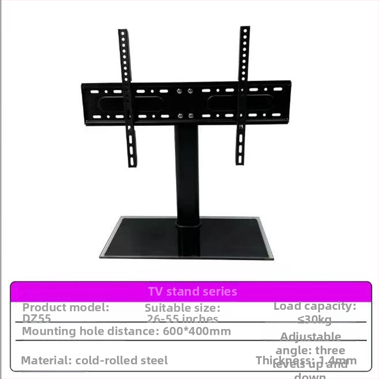 Držiak na televízor pre smart televízory, studená valcovaná oceľ, hmotnosť 10 kg, model 65