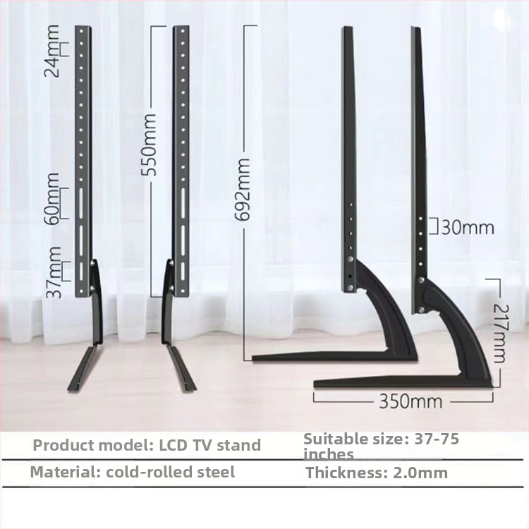 Držiak na televízor pre smart televízory, studená valcovaná oceľ, hmotnosť 10 kg, model 65