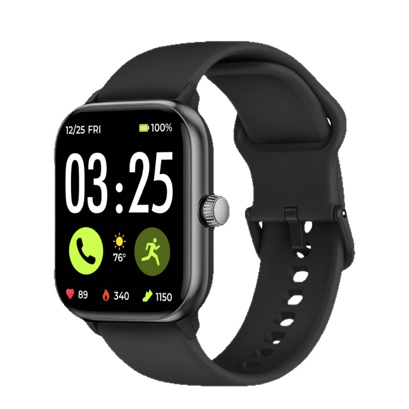 Ceas inteligent GTX10 cu asistent vocal Alexa, apeluri Bluetooth, monitorizare ritm cardiac și oxigen din sânge, curea din silicon, design sportiv