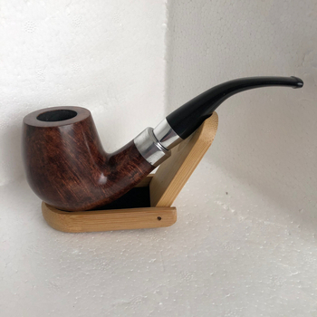 Pipa od Heatherwood s dvostruko metalnim ukrasnim prstenom