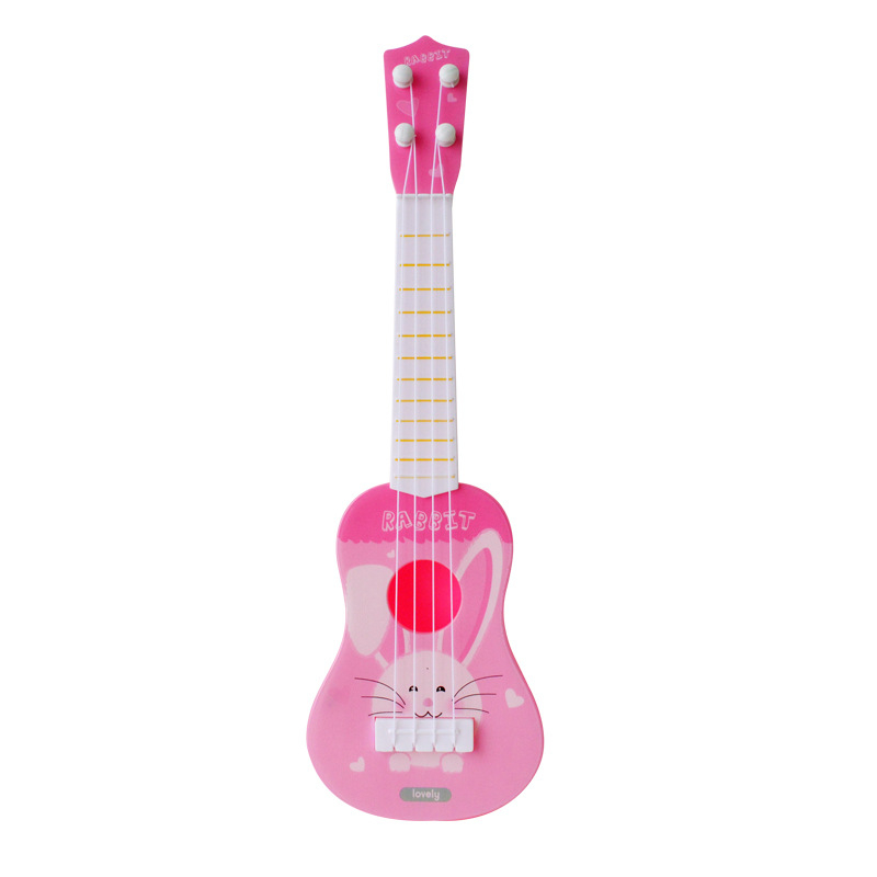 Dječja ukulele – mini četverostruna plastična igračka, marka UNE LUCIOLE, pogodna za uzrast 7–14 godina