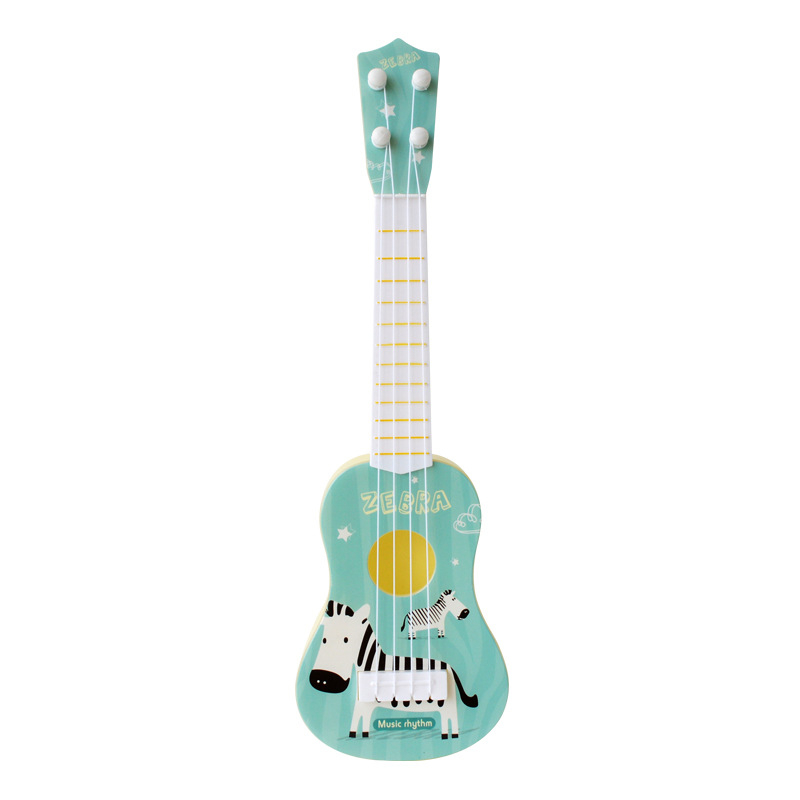 Dječja ukulele – mini četverostruna plastična igračka, marka UNE LUCIOLE, pogodna za uzrast 7–14 godina