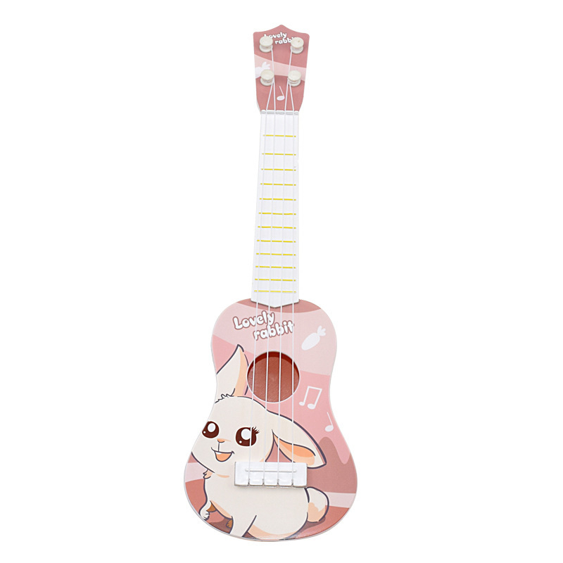 Dječja ukulele – mini četverostruna plastična igračka, marka UNE LUCIOLE, pogodna za uzrast 7–14 godina