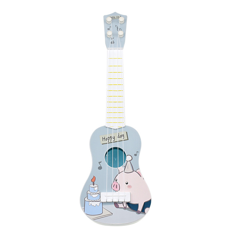 Dječja ukulele – mini četverostruna plastična igračka, marka UNE LUCIOLE, pogodna za uzrast 7–14 godina
