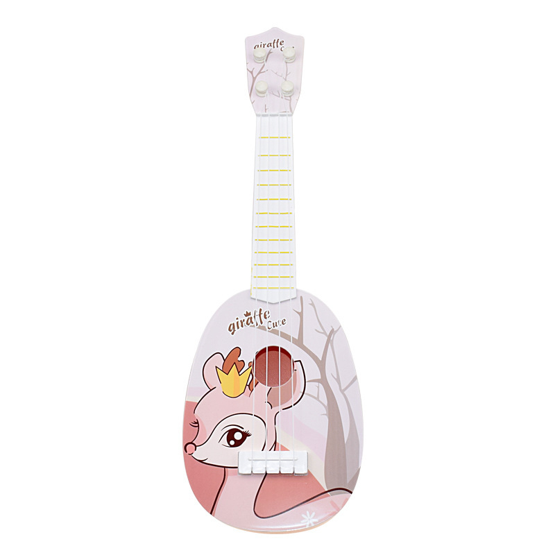 Dječja ukulele – mini četverostruna plastična igračka, marka UNE LUCIOLE, pogodna za uzrast 7–14 godina