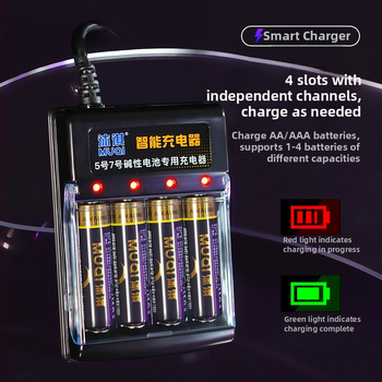 Mu Qi univerzalni punjač baterija 1,5V alkalinske Ni-MH Ni-Cd s USB kabelom