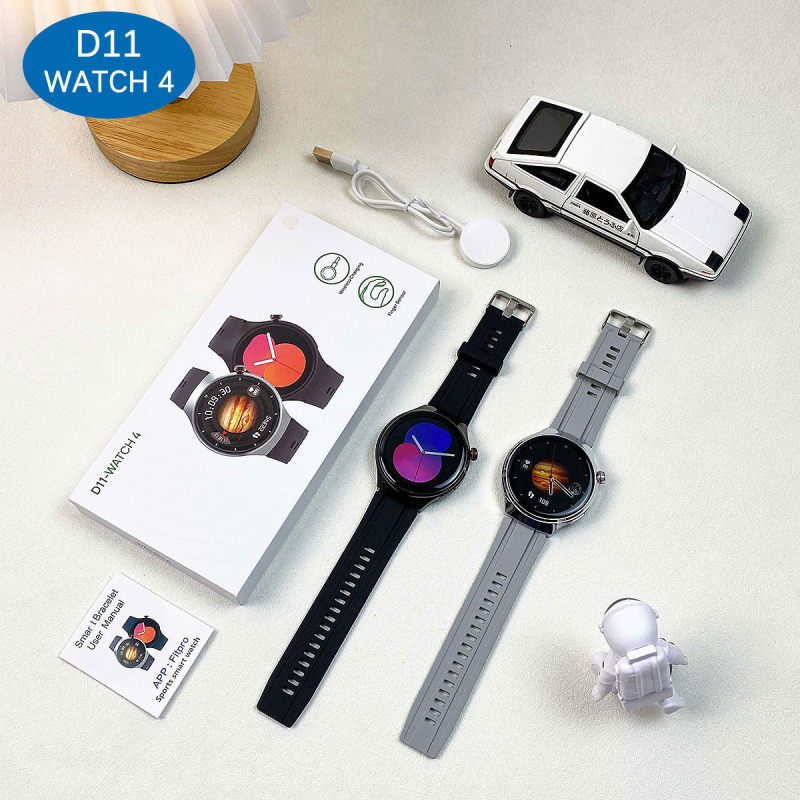 D11 Watch4 Pametni sat s kružnim IPS zaslonom, Bluetooth pozivi, mjerenje srčanog ritma, krvnog tlaka i zasićenja kisikom, praćenje sna i koraka, bežično punjenje