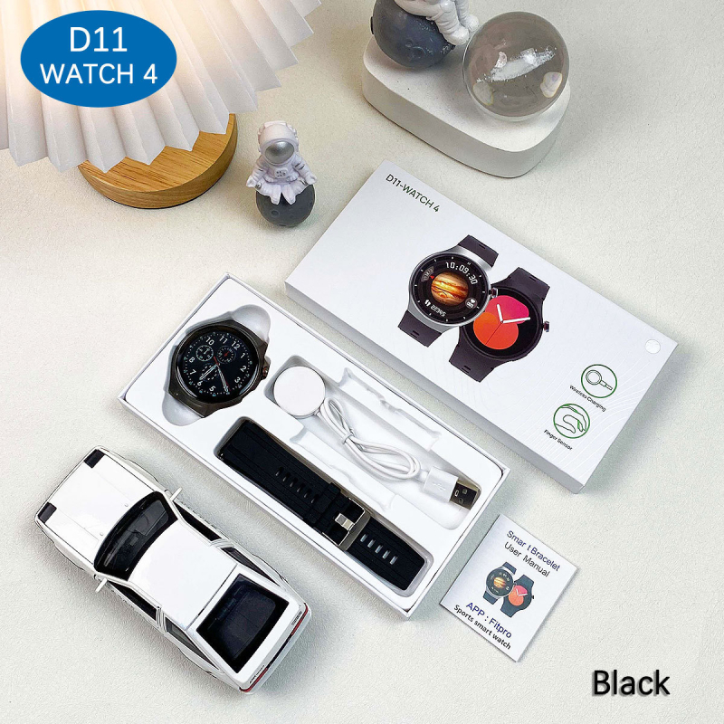 D11 Watch4 Pametni sat s kružnim IPS zaslonom, Bluetooth pozivi, mjerenje srčanog ritma, krvnog tlaka i zasićenja kisikom, praćenje sna i koraka, bežično punjenje