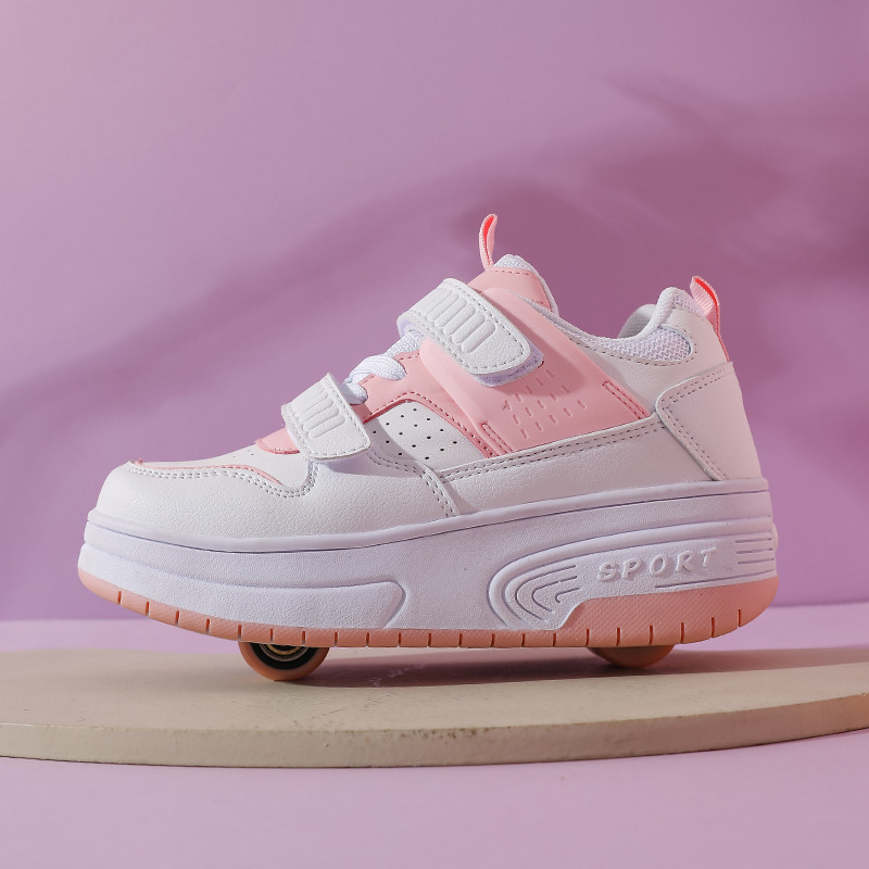 Dječje sportske tenisice s dvostrukim redom kotača, inline skating stil, model 668