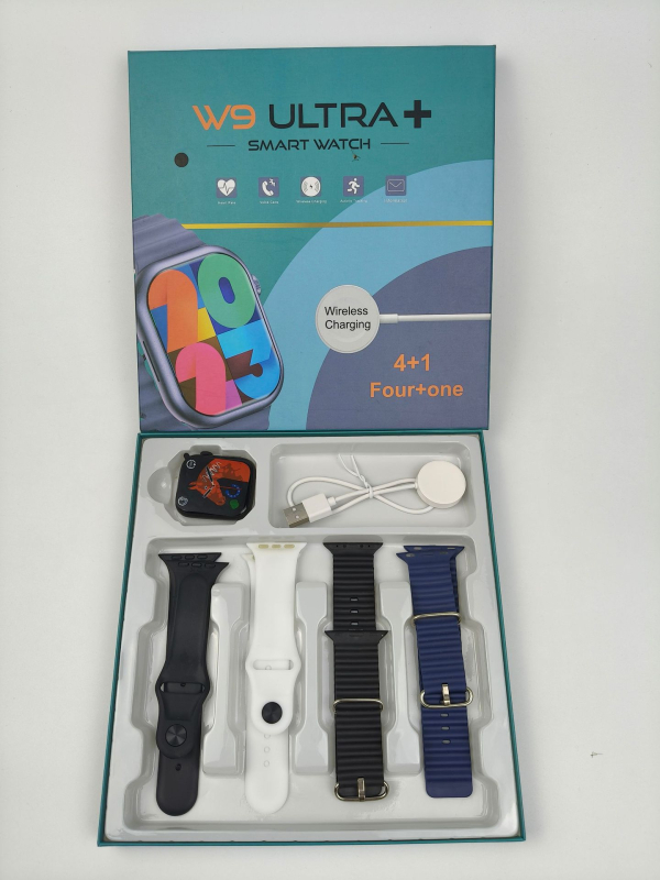 W9 pametni sat set 4+1 s dodatnim kaiševima, Bluetooth pozivi, sportski pedometar, praćenje sna, mjerenje zasićenja krvi kisikom – Android kompatibilan