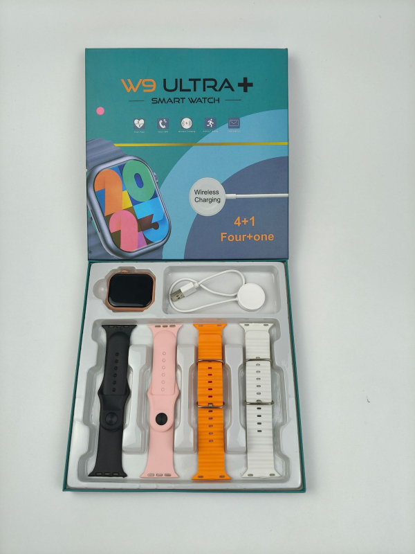 W9 pametni sat set 4+1 s dodatnim kaiševima, Bluetooth pozivi, sportski pedometar, praćenje sna, mjerenje zasićenja krvi kisikom – Android kompatibilan