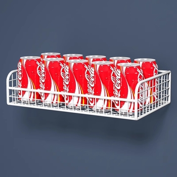 Router falra szerelhető polc Wi‑Fi set-top dobozhoz – fúrás nélkül, szénacél anyag, szívófalra szerelés, 1 réteg, hálószoba vagy nappali tároláshoz