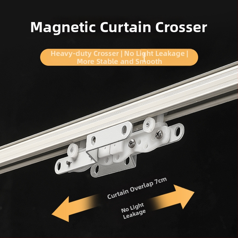 Magnetická koliesko k závesovej koľajnici z nehrdzavejúcej ocele, vhodná pre rovné aj zakrivené koľajnice, moderný minimalistický dizajn