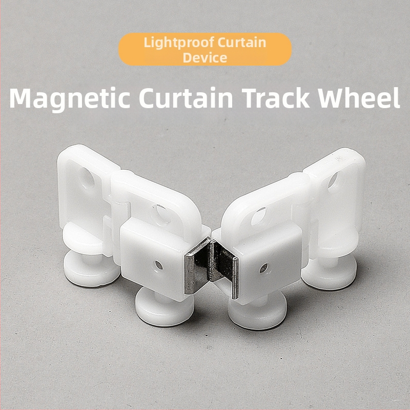 Magnetická koliesko k závesovej koľajnici z nehrdzavejúcej ocele, vhodná pre rovné aj zakrivené koľajnice, moderný minimalistický dizajn