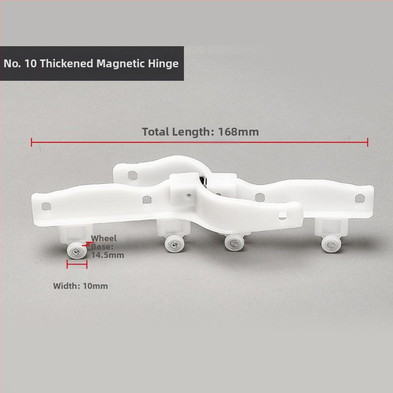 Magnetická koliesko k závesovej koľajnici z nehrdzavejúcej ocele, vhodná pre rovné aj zakrivené koľajnice, moderný minimalistický dizajn