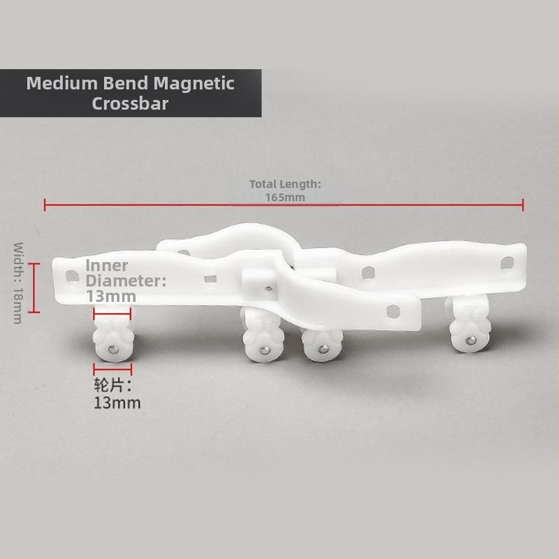 Magnetická koliesko k závesovej koľajnici z nehrdzavejúcej ocele, vhodná pre rovné aj zakrivené koľajnice, moderný minimalistický dizajn