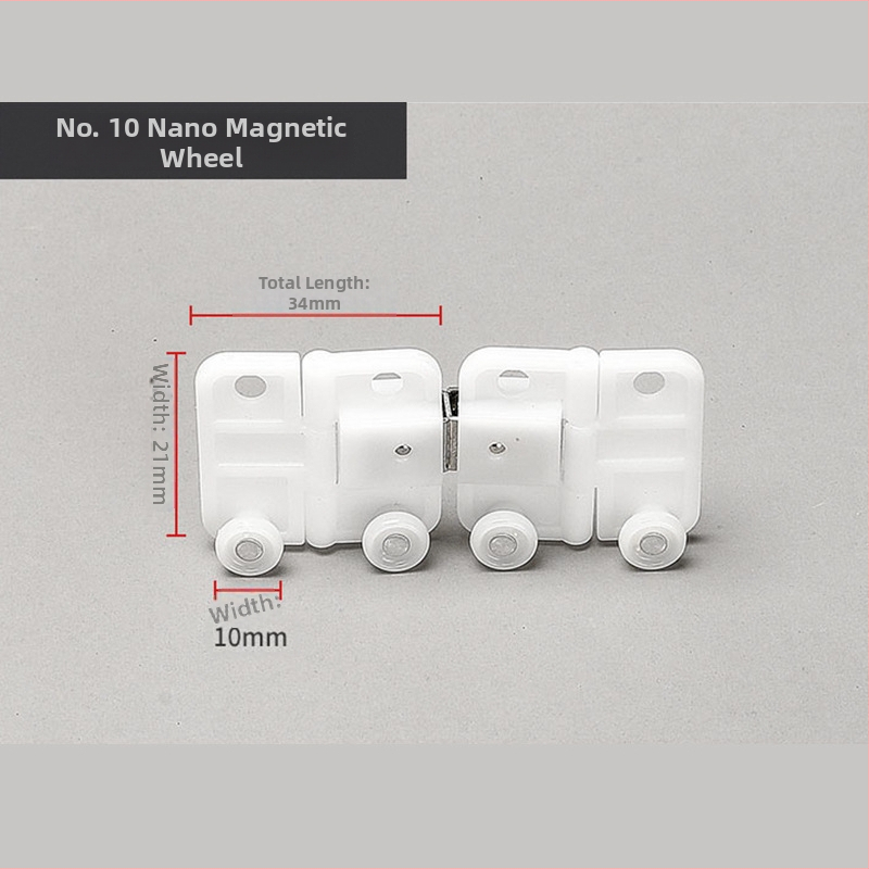 Magnetická koliesko k závesovej koľajnici z nehrdzavejúcej ocele, vhodná pre rovné aj zakrivené koľajnice, moderný minimalistický dizajn