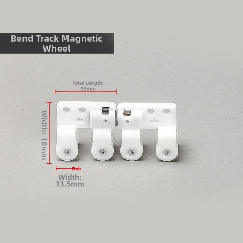 Magnetická koliesko k závesovej koľajnici z nehrdzavejúcej ocele, vhodná pre rovné aj zakrivené koľajnice, moderný minimalistický dizajn