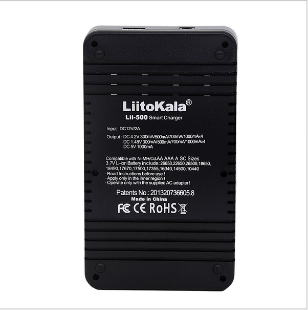 Liitokala Lii-500 četveroslotni punjač baterija s mjerenjem kapaciteta za 18650/26650