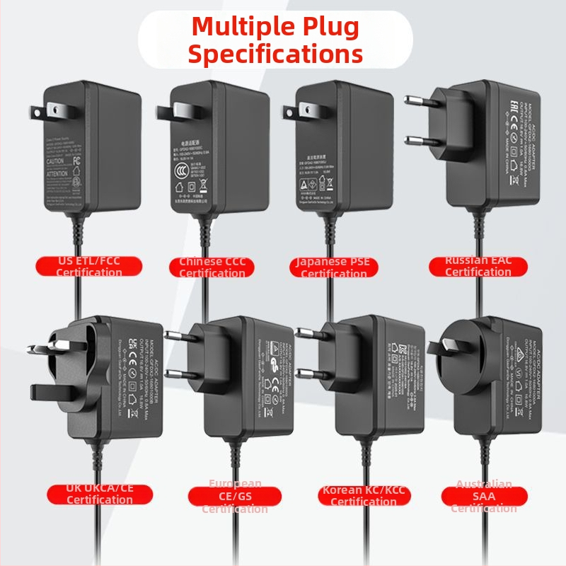 KC certificirani litij-ionski punjač — izlazi: 12.6V1A, 16.8V1A, 4.2V1A, 4.2V2A, 8.4V2A; ulaz AC100-240V