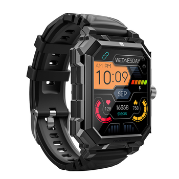 Pametni sat s pedometrom, mjerenjem otkucaja srca, Bluetooth pozivi, vodootporan za svakodnevnu upotrebu, Android kompatibilan, trajanje baterije 7-14 dana