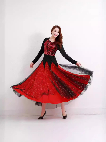 Haljina za ballroom ples Incarnation, ženski model, Milk Silk, 95% poliester, Zima 2024