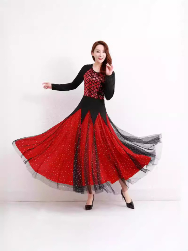 Haljina za ballroom ples Incarnation, ženski model, Milk Silk, 95% poliester, Zima 2024