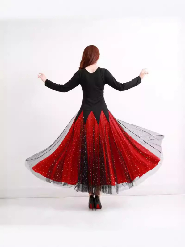 Haljina za ballroom ples Incarnation, ženski model, Milk Silk, 95% poliester, Zima 2024
