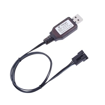 SM4P reverzni punjač za Li‑ion bateriju 7.4V (2S), 4‑pin, USB kabel, ulaz DC5V