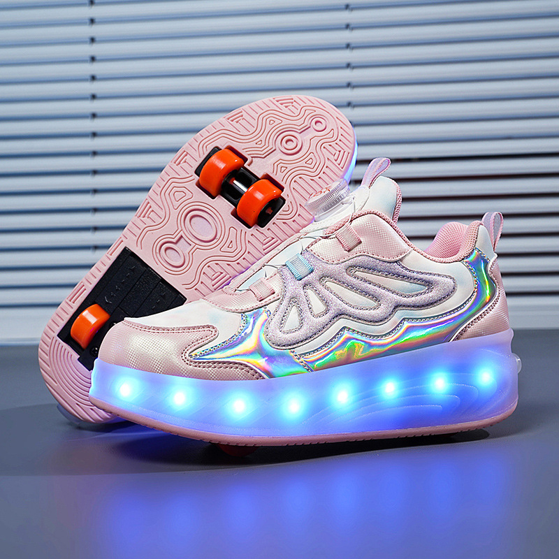 Fire fruit τετρατροχικές ρόλερ παπούτσια για κορίτσια, PU τροχοί, σχεδίαση με διπλούς τροχούς, παπούτσια περιπάτου