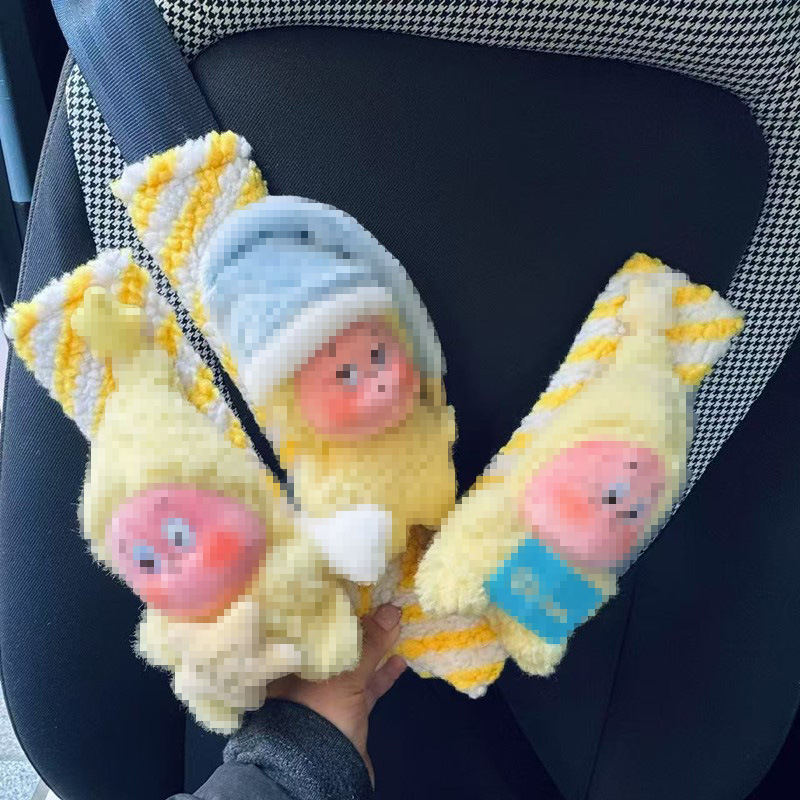 Jastučić za sigurnosni kaiš automobila, mekani unutarnji dekorativni dodatak, otporan na abraziju s ljepilnim dizajnom