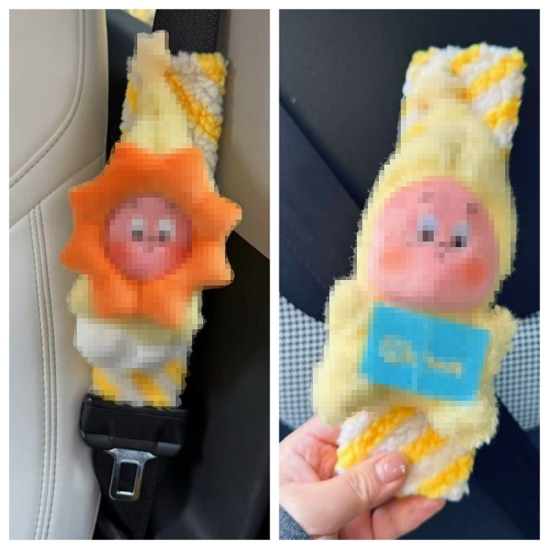 Jastučić za sigurnosni kaiš automobila, mekani unutarnji dekorativni dodatak, otporan na abraziju s ljepilnim dizajnom