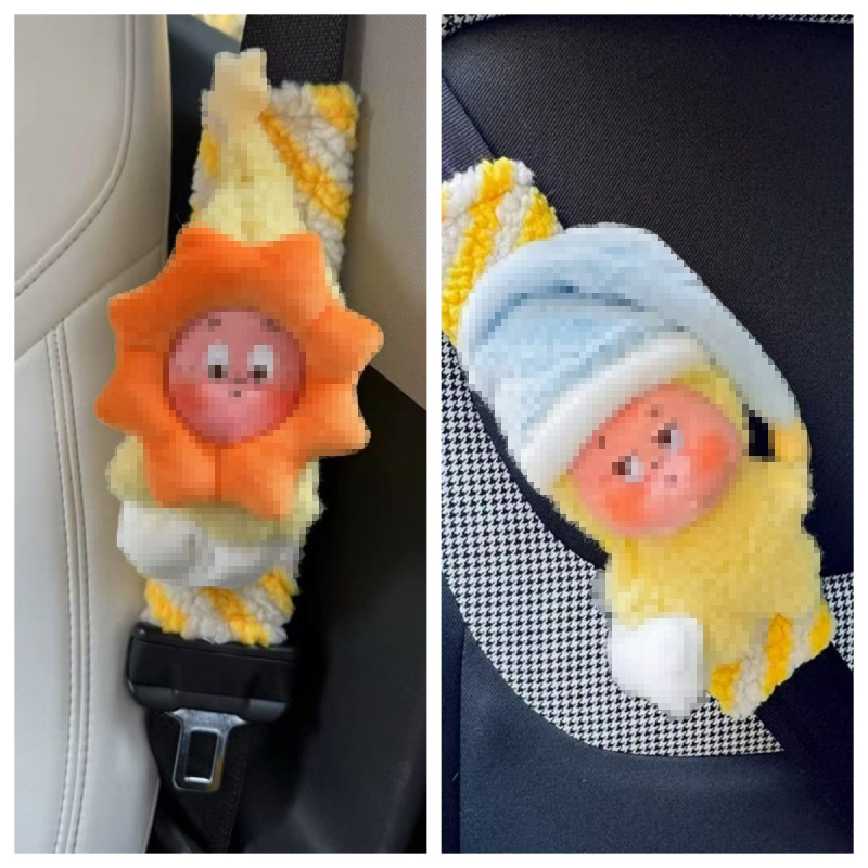 Jastučić za sigurnosni kaiš automobila, mekani unutarnji dekorativni dodatak, otporan na abraziju s ljepilnim dizajnom