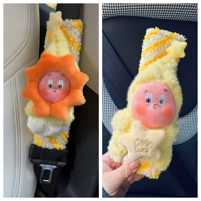 Jastučić za sigurnosni kaiš automobila, mekani unutarnji dekorativni dodatak, otporan na abraziju s ljepilnim dizajnom