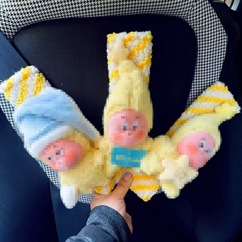 Jastučić za sigurnosni kaiš automobila, mekani unutarnji dekorativni dodatak, otporan na abraziju s ljepilnim dizajnom