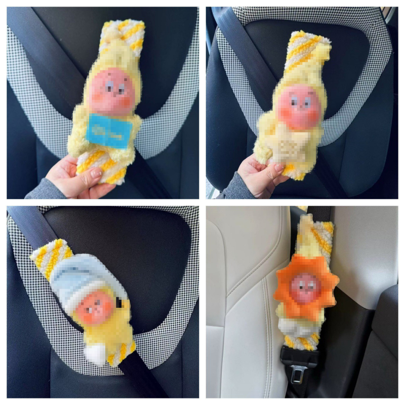 Jastučić za sigurnosni kaiš automobila, mekani unutarnji dekorativni dodatak, otporan na abraziju s ljepilnim dizajnom