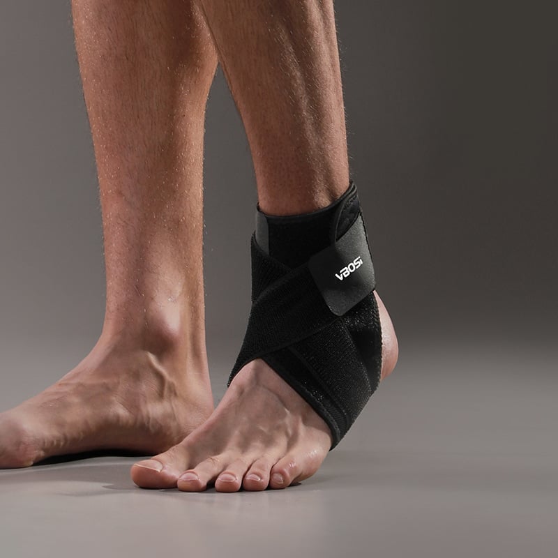 VBOSI глезенна ортеза за спортове, дишаща защита, полиестерни влакна, подходяща за баскетбол, колоездене и бягане