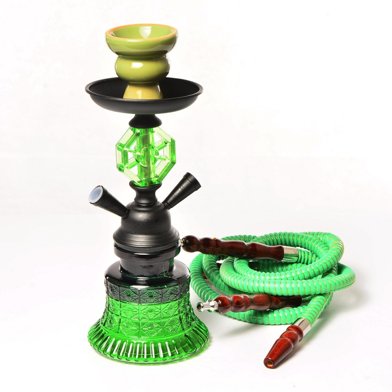 Hookah készlet dupla üvegcsővel, Cesar 019-mz729, szélálló, modern minimalist stílus