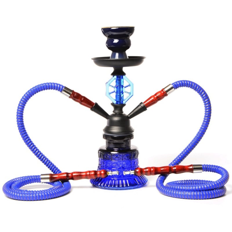 Hookah készlet dupla üvegcsővel, Cesar 019-mz729, szélálló, modern minimalist stílus